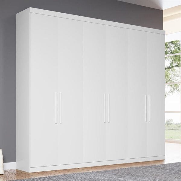 Guarda-Roupa Quereto com 6 Portas Branco OOL - 9