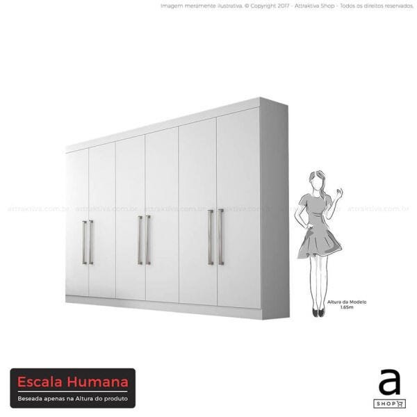 Guarda-Roupa Antonela 6 Portas 100% MDF Branco Acetinado - 5