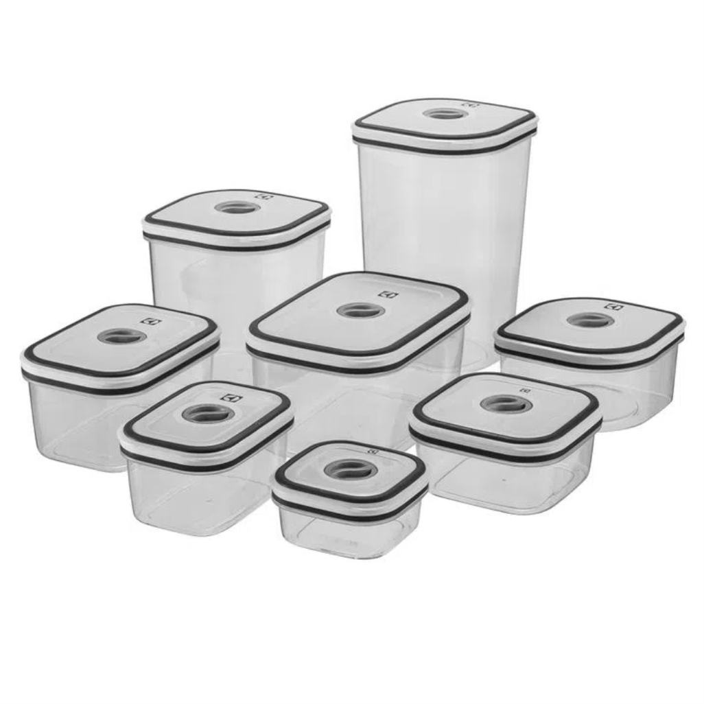 Conjunto de 08 Potes Herméticos de Plástico Redondo Electrolux - 2