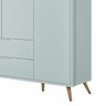 Guarda-Roupa Theo 136cm com 3 Portas e 2 Gavetas 100% MDF Menta/Nature - 5
