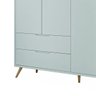 Guarda-Roupa Theo 136cm com 3 Portas e 2 Gavetas 100% MDF Menta/Nature - 3