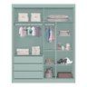 Guarda-Roupa Encanto 168cm com 4 Portas e 3 Gavetas 100% MDF Menta Acetinado OOL - 1