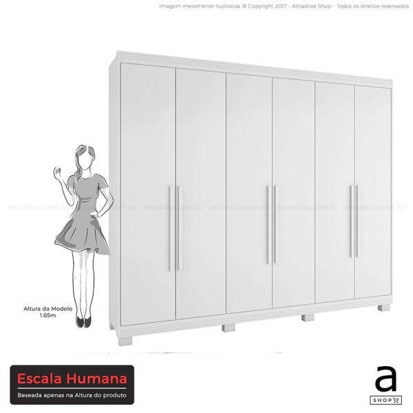 Guarda-Roupa Morim 274cm com 6 Portas Branco OOL - 5