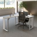 Ver mais imagens de Escrivaninha em L 120 cm X 150 cm Home Office e Escritório Pés Metal F5 Office Cor:Cinza
