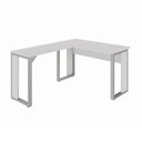 Ver imagem 2 de Escrivaninha em L 120 cm X 150 cm Home Office e Escritório Pés Metal F5 Office Cor:Cinza