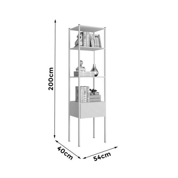 Closet Modulado Betha (L: 54cm) com 2 Prateleiras Branco - 8