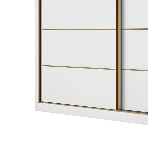 Guarda-Roupa Ester 228cm com 2 Portas de Correr 100% MDF Branco - 4