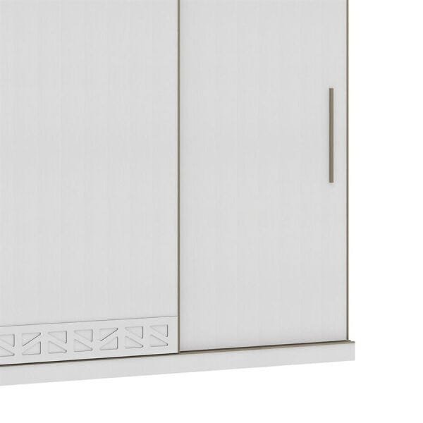 Guarda-Roupa Orlando 250cm com 3 Portas de Correr Branco Tx OOL - 6