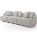 Ver imagem 6 de Sofá 3 Lugares para Sala de Estar Living 228cm Arlo F04 Linho Cru Tc-14031 - Lyam Decor