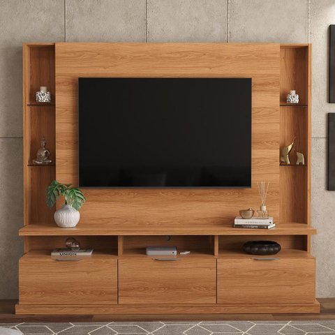 Estante Home Bilbao Lukaliam para Tv até 70" 3 Portas