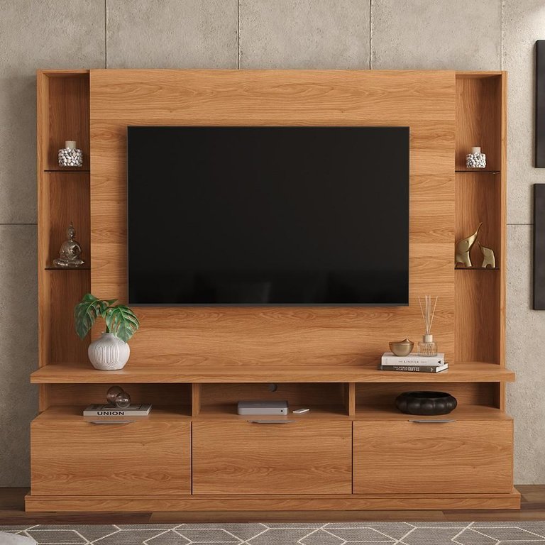 Estante Home Bilbao Lukaliam para Tv até 70" 3 Portas
