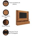 Ver imagem 3 de Estante Home Bilbao Lukaliam para Tv até 70" 3 Portas