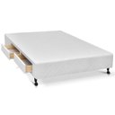 Ver imagem 1 de Cama Box Base c/Gavetas Viúva Poli Tecido White (128x27-c/4 Gavs) - Castor