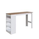 Ver imagem 2 de Mesa Bancada Gourmet 135cm para 4 Lugares Branco/Mel