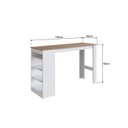 Ver imagem 3 de Mesa Bancada Gourmet 135cm para 4 Lugares Branco/Montana