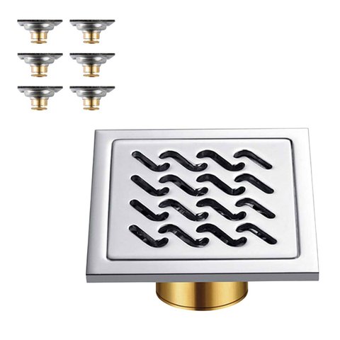 Ralo Inox 10x10 Kit 6 Uni Lavabo Anti Odor Anti Inseto Quintal Area Externa Varanda Box Banheiro Seg