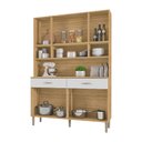 Ver imagem 3 de Armário de Cozinha Compacta 8 Portas e 2 Gavetas 121cm Gold Freijó/supremo - Pallazio