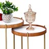 Mesa Canto Lateral Kit Mesinha Apoio Conjunto Pequena Rustico Ambiente Casa Recepção Madecor Mesa la - 3