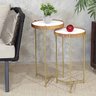 Mesa Canto Lateral Kit Mesinha Apoio Conjunto Pequena Rustico Ambiente Casa Recepção Madecor Mesa la - 2