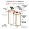 Mesa Canto Lateral Kit Mesinha Apoio Conjunto Pequena Rustico Ambiente Casa Recepção Madecor Mesa la - 5