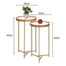 Mesa Canto Lateral Kit Mesinha Apoio Conjunto Pequena Rustico Ambiente Casa Recepção Madecor Mesa la - 6
