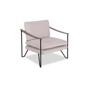 Poltrona Ceres Base Bronze Braços Quarter Costas Caramelo