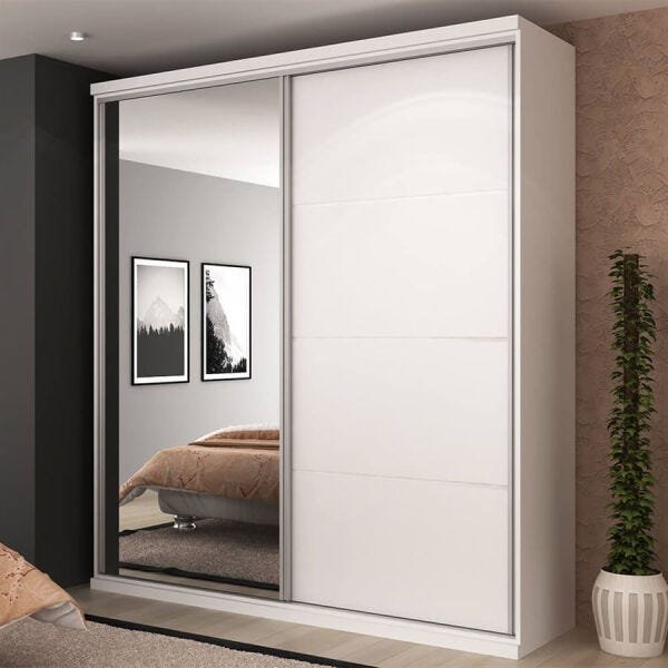 Guarda-Roupa Tanato 174,5cm com 3 Gavetas e 7 Nichos 100% MDF Branco - 9