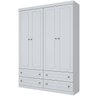 Guarda-Roupa Anlur 158cm com 4 Portas e 4 Gavetas Branco - 1