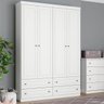 Guarda-Roupa Anlur 158cm com 4 Portas e 4 Gavetas Branco - 9