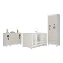 Ver imagem 2 de Quarto de Bebê Completo com Berço Americano 3 em 1 Suspiro Multimóveis Mp4628 Branco/off White