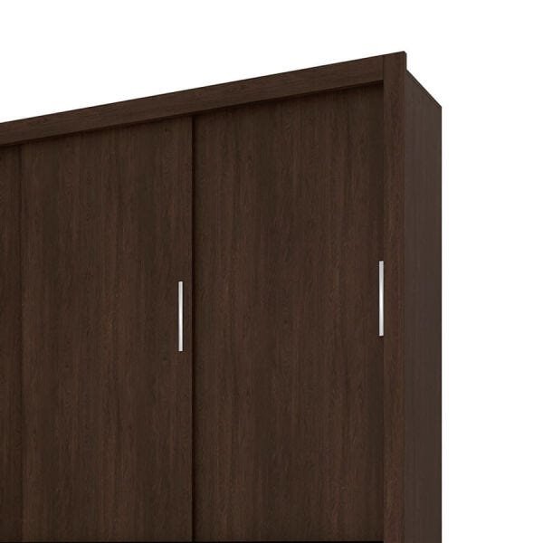 Guarda-Roupa Marata com 3 Portas de Correr e 9 Gavetas Ébano Touch Dst - 4