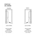 Ver imagem 4 de Kit Porta de Madeira Maciça 35Mm Frise 210x80 Madebal Abertura Direita
