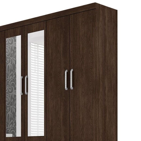 Guarda-Roupa Vitto com 6 Portas e 9 Gavetas Ébano Touch Dst - 6