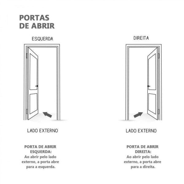 Kit Porta de Madeira Maciça 35Mm Frise 210x90 Madebal - 4