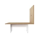 Ver imagem 5 de Mesa de Escritório com Painel para TV F5 Moderno sem Gavetas 200cm Macadâmia com Branco