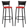 Kit 2 Banquetas para Bancada Banco Alto Junco Preto Balcão Cozinha Gourmet Bar Área de Lazer Piscina - 1