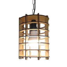 Lustre Luminária Pendente de Madeira MDF Mod. Tube - 1