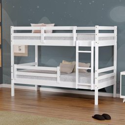 Beliche Infantil Slim Rb com Grade de Proteção Madeira Maciça Branco Housin - 1