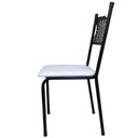 Ver imagem 5 de Kit 4 Cadeira para Cozinha Mc Tubular Almofadada Estrutura Preta com Assento Branco Medcombo