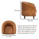 Ver imagem 3 de Poltrona Decorativa Aura Pes Madeira Courino Tcs 727 Moll