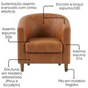 Ver imagem 5 de Poltrona Decorativa Aura Pes Madeira Courino Tcs 727 Moll