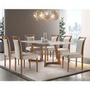 Ver imagem 1 de Mesa Munique 220cm Madeira e Vidro Mobillare