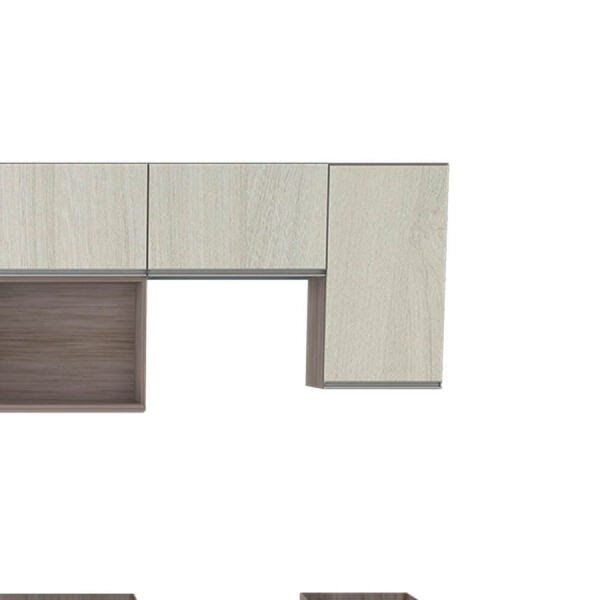 Conjunto Cozinha Completa Cleto 3,00M sem Tampo com 7 Portas Malbec / Legno Crema Ool - 5