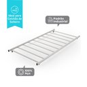 Ver imagem 3 de Cama Auxiliar Solteiro em Aço Industrial com Rodízios - Branco