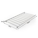 Ver imagem 5 de Cama Auxiliar Solteiro em Aço Industrial com Rodízios - Branco