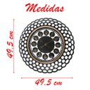 Ver imagem 2 de Relógio De Parede Vazado Preto Para Sala De Estar Escritórios 49,5cm