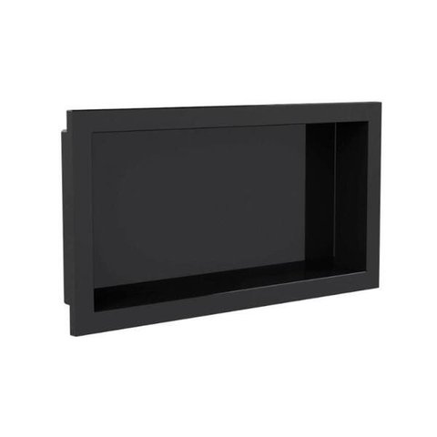 Nicho para Embutir 30x60cm Plástico Alto Brilho Preto Vulcano Arquitech