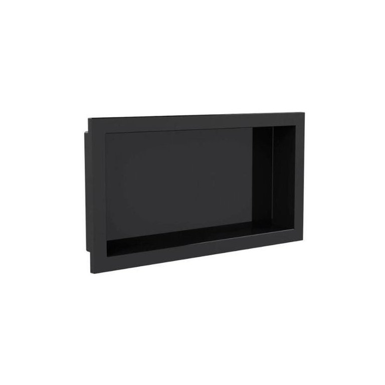 Nicho para Embutir 30x60cm Plástico Alto Brilho Preto Vulcano Arquitech