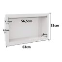 Ver imagem 2 de Nicho para Embutir 30x60cm Plástico Alto Brilho Preto Vulcano Arquitech