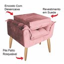 Ver imagem 7 de Poltrona Opalla Cadeira Decorativa Suede Rosa para Escritório Sala de Estar Recepção